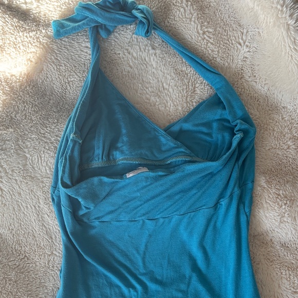 Turquoise Halter One-Piece Top - Picture 4 of 4
